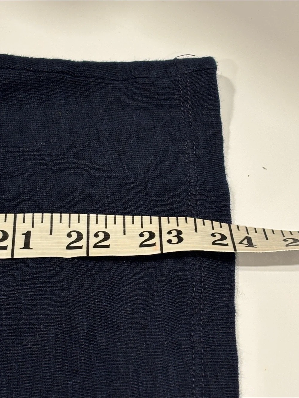 Boden Navy Linen Peasant Top with Crochet-Trimmed Square Neck